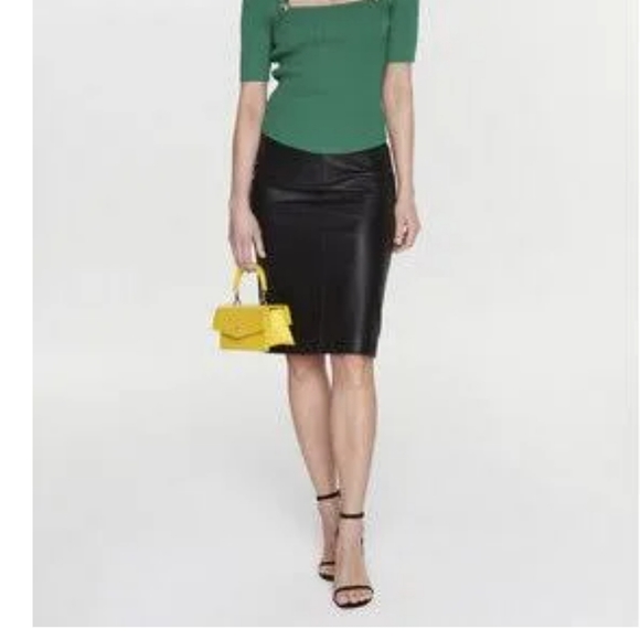 BNWOT Jim & MaryLou Leather Pencil skirt - Picture 3 of 9